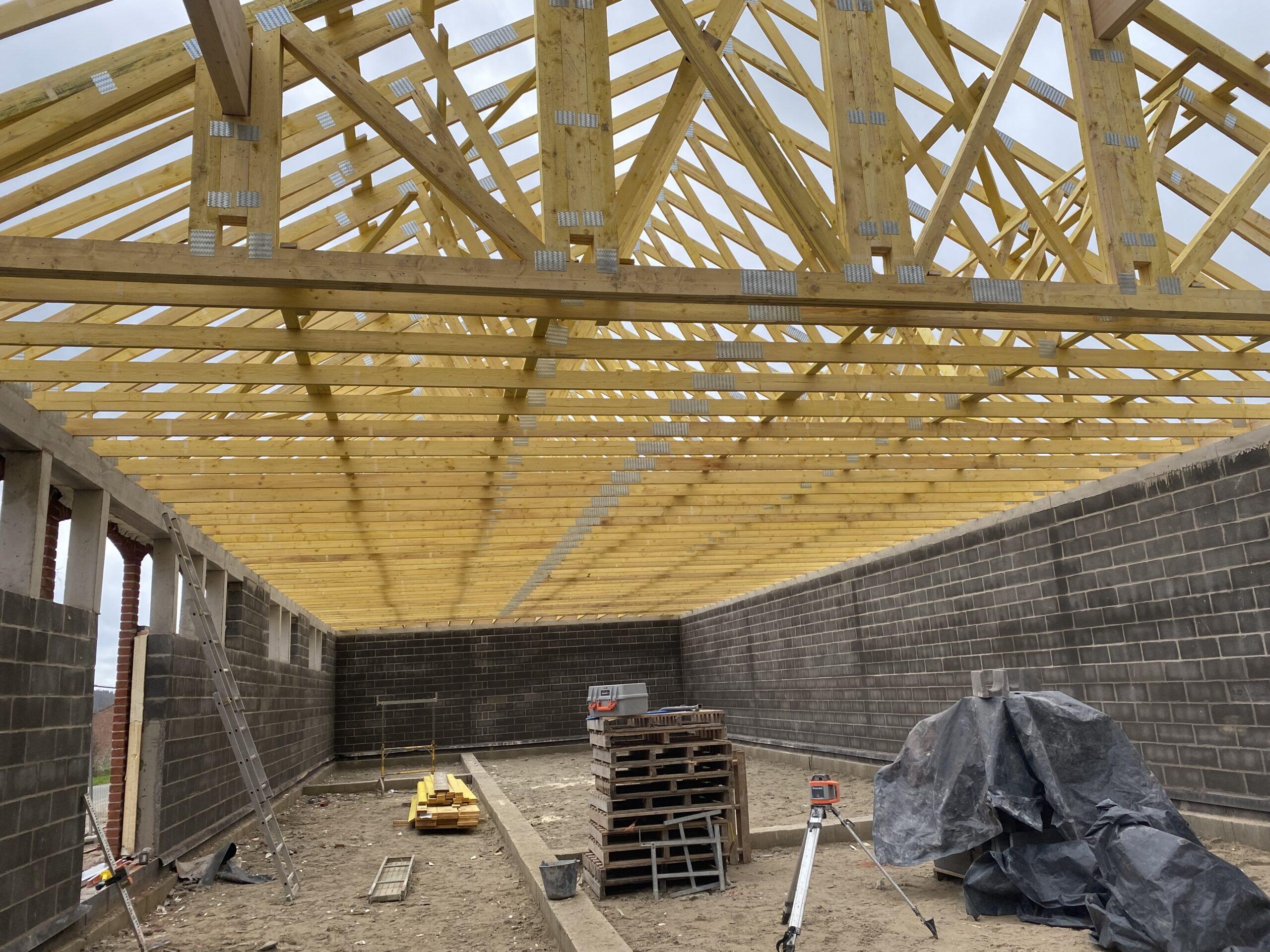 chantier charpente bois batiment industriel boeschepe 01